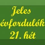 Jeles évfordulók