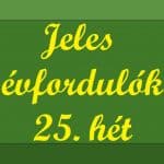 Jeles évfordulók