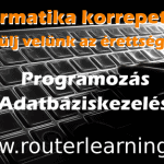 Programozás, adatbáziskezelés