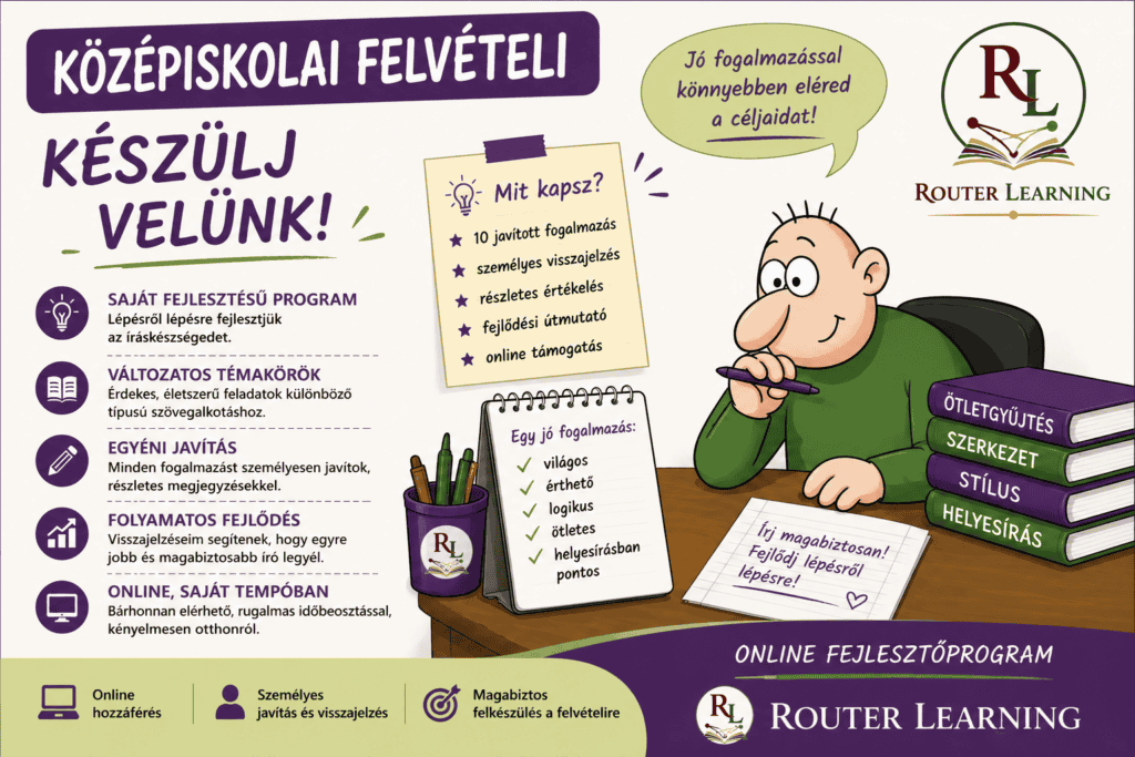 Online felvételi felkészítő fejlesztőprogram 4., 6. és 8. osztályos tanulóknak