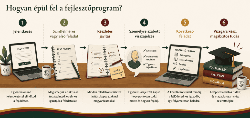 Magyar nyelv és irodalom online érettségi felkészítő program 6 lépésben