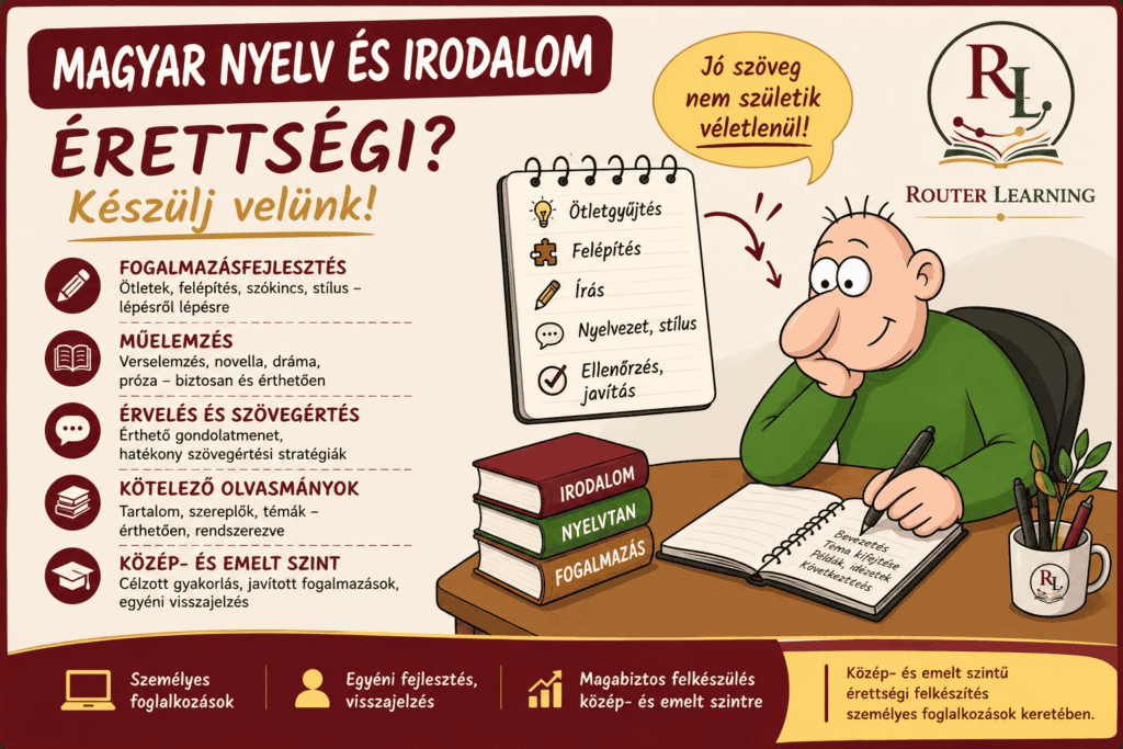 Magyar nyelv és irodalom érettségi online fejlesztőprogram közép- és emelt szintre