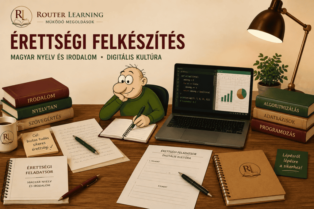Érettségi felkészítés magyar nyelv és irodalomból és digitális kultúrából